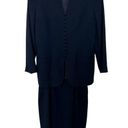 Oleg Cassini  Petite Women’s 10 Navy Long Sleeve Top and Skirt Suit Set Photo 0