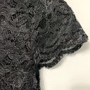 L'Agence L’AGENCE Black & Silver Sheer Floral Dress Photo 7