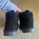 Faux Fur Suede Hightop Ankle Rise Boots Black Size 6.5 Photo 6