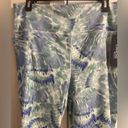 Bebe  Sports blue iris tie dye cropped leggings capris with pockets 2X NWT Photo 1