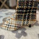 Gianni Bini  Palmero Flannel Plaid Snip Toe Kitten Heel Booties NWOT Size 7.5 Photo 3