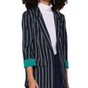 BCBGeneration  Navy Green Striped Blazer Medium Photo 4