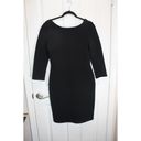 St. John Boutiques Women's SZ 8 Ribbed Knit Dress 3/4 Sleeves Black Stretch Photo 4