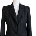 Anne Klein  Suit Black Pinstripe 2 Button Closure Career Blazer Jacket Size 4P Photo 2