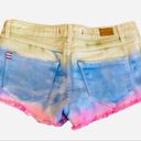 Urban Outfitters BDG Low Rise Striped Cutoff Denim Shorts Tie Dye 28 6 Photo 2