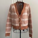 Princess Polly New  Plaid Knit Crochet Cardigan Photo 3