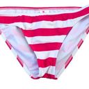 Roxy Swim Hot Pink White Bikini Bottom Sz. L Summer Beach Boating Sailing Photo 0