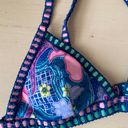 Victoria's Secret Y2k Victoria’s Secret multicolored crochet trim paisley triangle bikini top  Photo 4