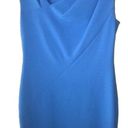 DKNY  Blue dress w asymmetrical neck and 19" accent metal zipper Photo 14