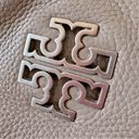 Tory Burch  Leather Britten Triple Compartment Tote Bag Purse in Bone Grey Photo 7