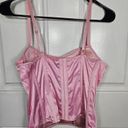 Victoria's Secret Sexy Little Things Size Large Pink Satin Corset Bustier Lace Photo 5