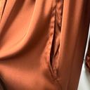 Stars Above Rust Copper Satin Short Robe Photo 5