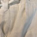 Farm Rio  Tailored Linen High Rise Shorts cream/ivory Size Large Photo 2