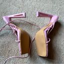 EGO NWOT  Light Pink Lace Up Square Toe Heels | 7.5 Photo 3