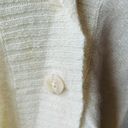 360 Cashmere  Cardigan Handkerchief Hem Long Sleeve Knit Cream Neutral Size Large Photo 4