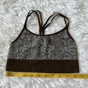 Spiritual Gangster  Yoga Sports bra brown snakeskin pattern size XS/S NWOT Photo 2