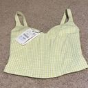 ZARA Lime green and white gingham sleeveless corset top never worn Photo 3