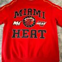 Nba  Women's Medium Red Miami Heat Crewneck Pullover Long Sleeve Sweatshirt Photo 5