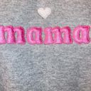 Staykation Mama Embroidered Light Grey Crewneck Sweater Photo 1