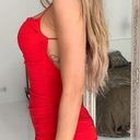 Tiger Mist Red Reese Bodycon Open Back Mini Dress Photo 7