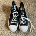 Converse  Platform Black and White High Tops 8.5 Photo 1