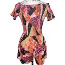 Nordstrom  BP orange multi patchwork smocked romper small NWT Photo 4