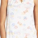 Modcloth  | White Passport Stamps Travel Familiar Feeling Sleeveless Top XXS Photo 0