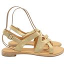 Kork-Ease  Yarbrough Gold Full Grain Leather Strappy Sandals Women’s Size 8 Photo 5