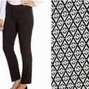 Mario Serrani  Geometric Print Black and White Slim Cropped Chino Pant size 8 Photo 1