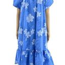 Vintage Blue  Hawaiian Mumu Dress Size MEDIUM Photo 0