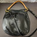 J.Crew  Black Convertable Leather Crossbody/Hobo Handbag 11"x12"x2.5" Photo 1