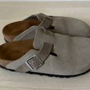 Birkenstock Boston Suede Embossed Clogs Photo 4