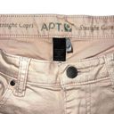 Apt. 9  Womens Crop Capri Denim Blue Jeans Straight Leg Stretch Blush Pink Size 8 Photo 9