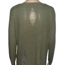 Miley + Molly Olive Distressed Sweater Photo 2