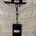 DKNY Sleeveless Open Knit Crew Neck Tank Vest Top Photo 3