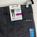 Seven7 NWT  Tummyless High Rise Skinny Jeans Sz 10 Black Distressed Photo 12