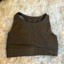 Ethos  long line sports bra olive army green high neck compression laser cut M Photo 1