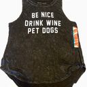 Grayson Threads Large “Be Nice Drink Wine Pet Dogs” Graphic Tank Top  Photo 0