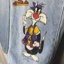 Jerry Leigh  Vintage 90s Looney Tunes Disco Jeans Light Wash Size 9 Cartoons Photo 7