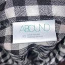 Abound NWT  Plaid Long Sleeve Tie Front Knot Tee Check XS Gingham Black White Photo 3