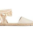 J.Crew  D'Orsay lace-up espadrilles Beige Gold 
Item AX839 Size 6.5 NWT Photo 2