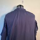 Vintage Havana  Cold Shoulder Ruffle Blouse Navy Blue Photo 8