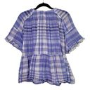 Pilcro and the Letterpress Anthropologie  Purple Plaid Peasant Top Photo 2