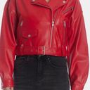 Avec Les Filles Average Les Filled Oversized Faux Leather Cropped Biker Jacket Photo 3