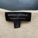 Banana Republic  Women's Small Short Sleeve Organic Cotton Pointelle Sweater Sand Photo 11