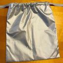 Athleta NEW!!!  SILVER Reusable Shopping Cinch Tote Bag Photo 0