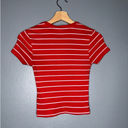 Care Bears Tinderheart Bear Striped Ribbed Baby Tee Size Small Red/White Photo 4