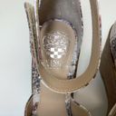 Vince Camuto  Deedriana Pink Leather Snake Print Wedge Ankle Strap Sandals US 8.5 Photo 6