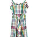 Polo  Ralph Lauren Madras Plaid Ruffle Midi Dress Size US 2 White Pink Photo 1