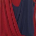 BCBG MAX AZRIA BLUE RED CHIFFON TANK XXS Photo 1